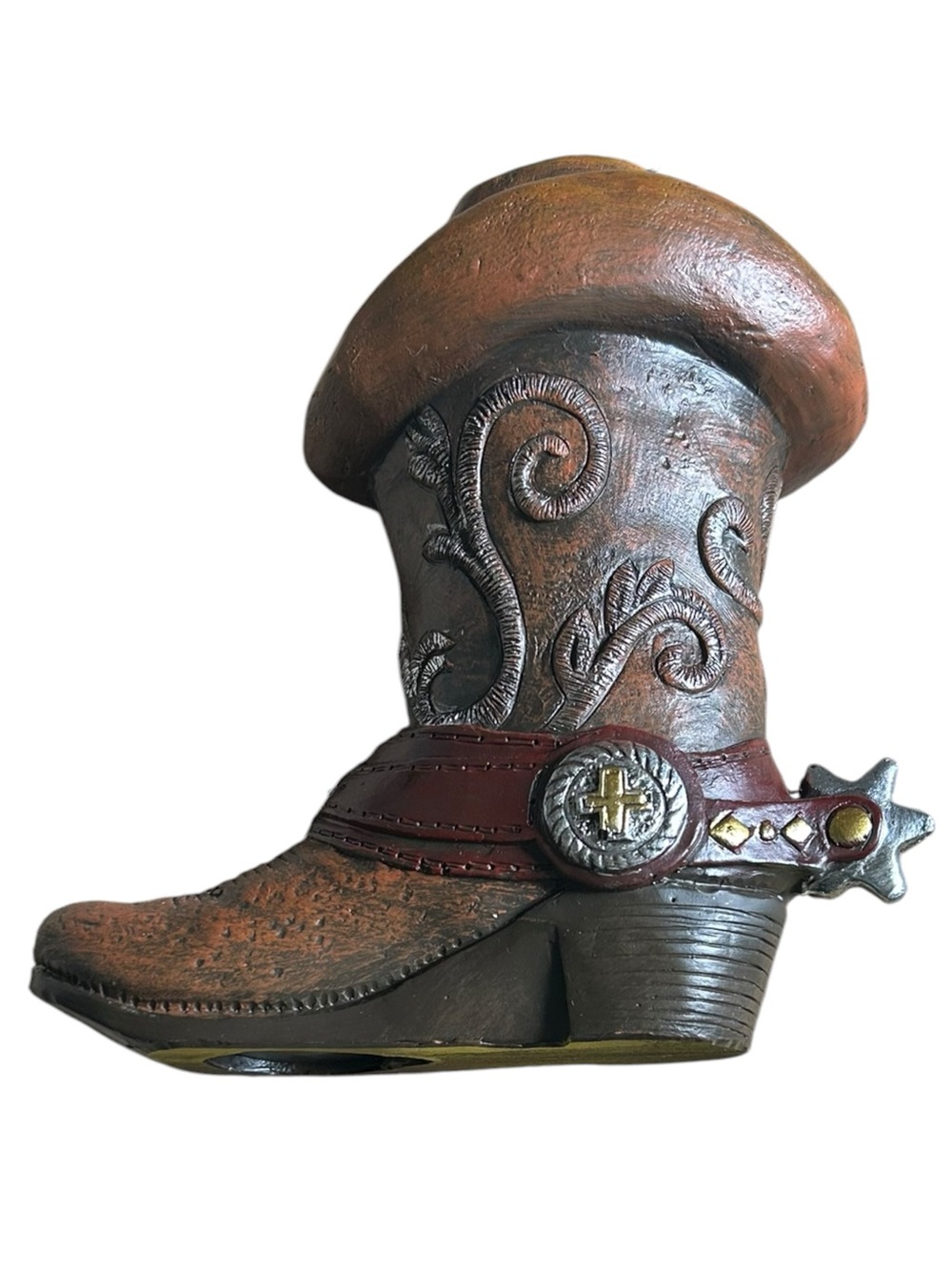 Rustic Western Cowboy Boot Birdhouse Hanging Decor New No Box - Picture 4 of 8